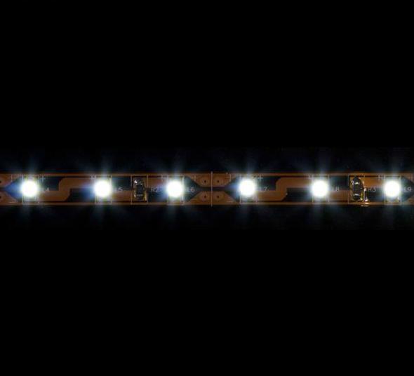 Лента светодиодная SMD3528, IP65, 60LED, белый, 4,8W/метр, 12V, 8*0,22мм, влагозащищенная 10см